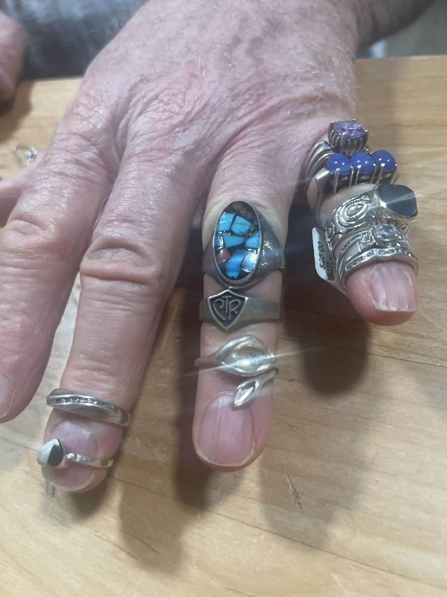 Rings and earrings