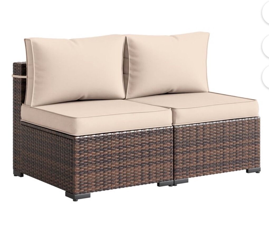 Intexca 2-Piece Outdoor Rattan Sofa Set NEW