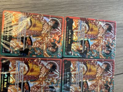 One Piece Card Game ST13-001 L Luffy & Ace Leader Parallel Card