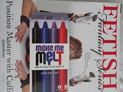 Pipedream Fetish Fantasy Series Position Master with Cuffs & Make Me Melt Drip Candles Set