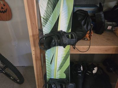 Yes. Hel Yes Snowboard 149 with Burton Bindings