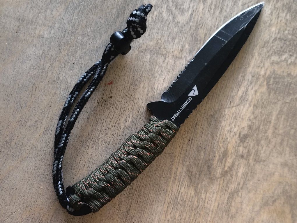 Ozark Trail Fixed Blade Tactical Knife Paracord Handle