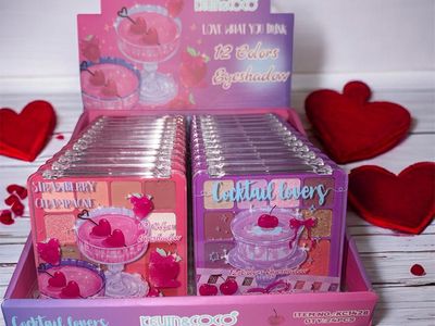Kelvin&Coco Cocktail Lovers 12-Color Eyeshadow Palette - "Super Berry" & "Champagne"