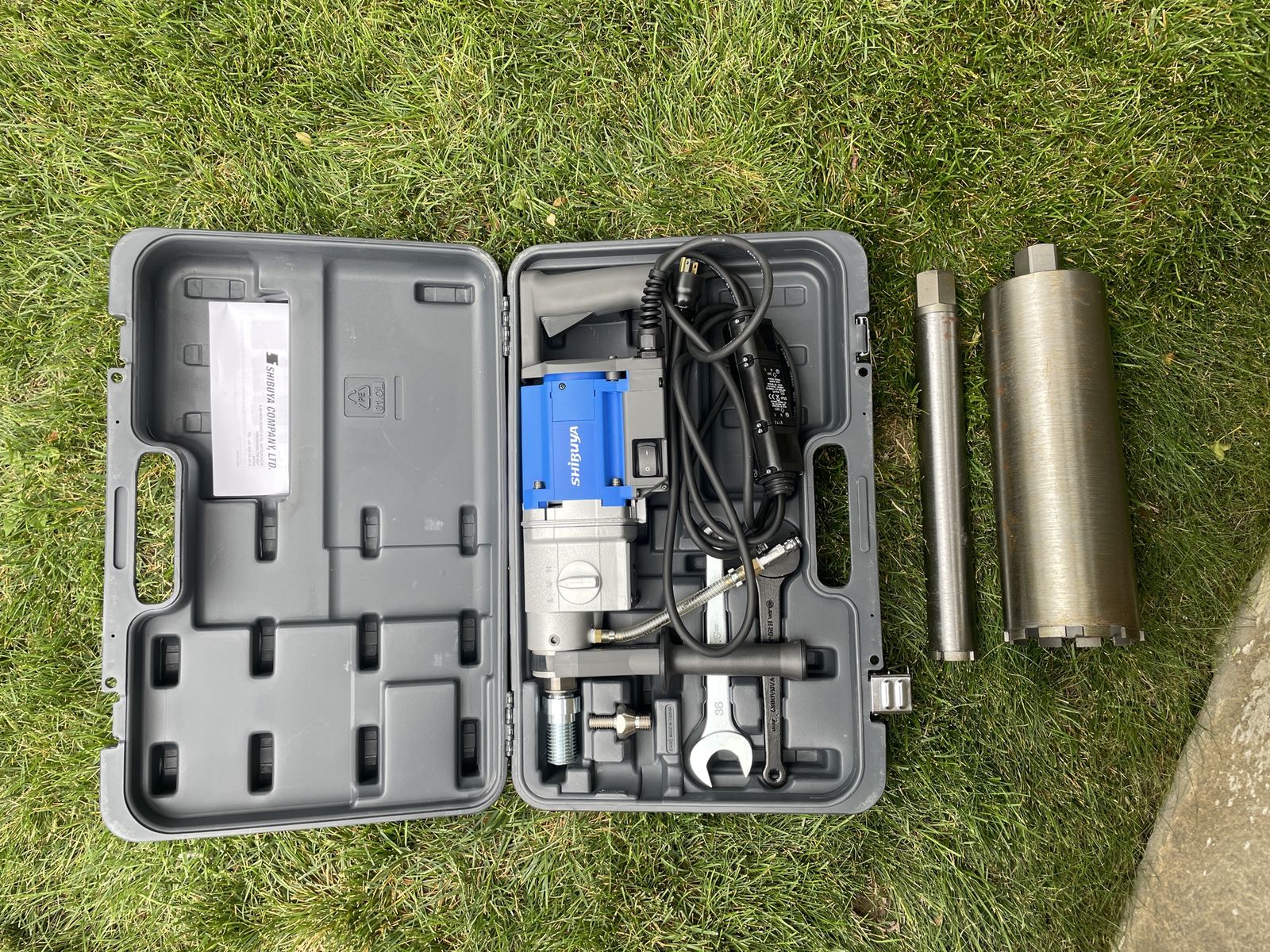 Shibuya HH1531 Handheld Diamond Core Drill Rig Kit with Case & Bits