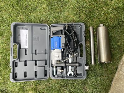 Shibuya HH1531 Handheld Diamond Core Drill Rig Kit with Case & Bits