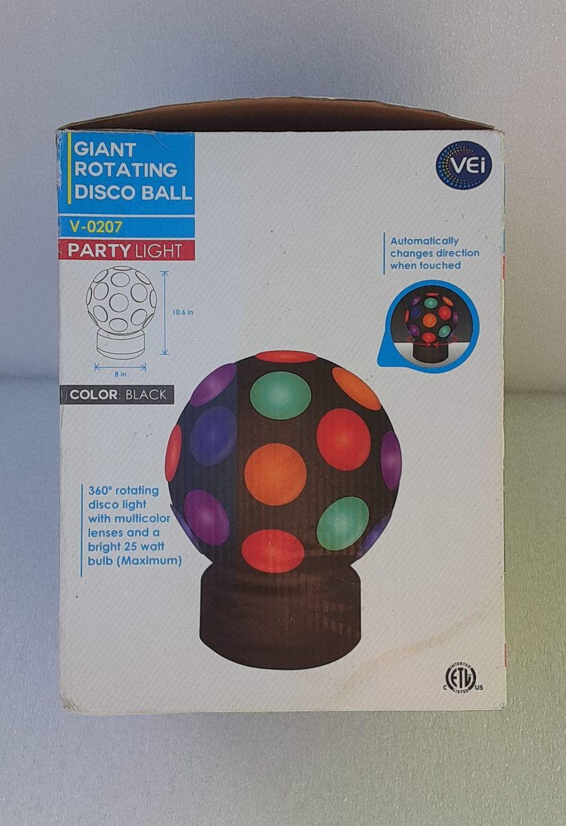 New Visual Effects V0207 Giant 360 Deg Rotating Disco Light Ball with Multicolor Lenses - Party Multicolor Light