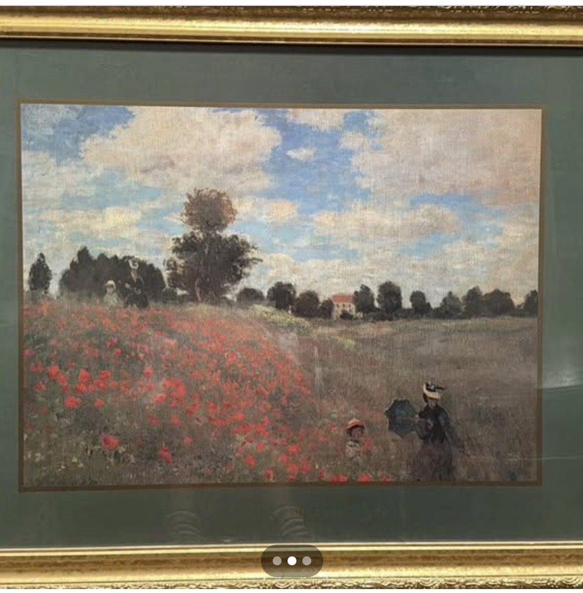 Claude Monet "Poppy Field" Large Art Print, Framed Impressionist Landscape