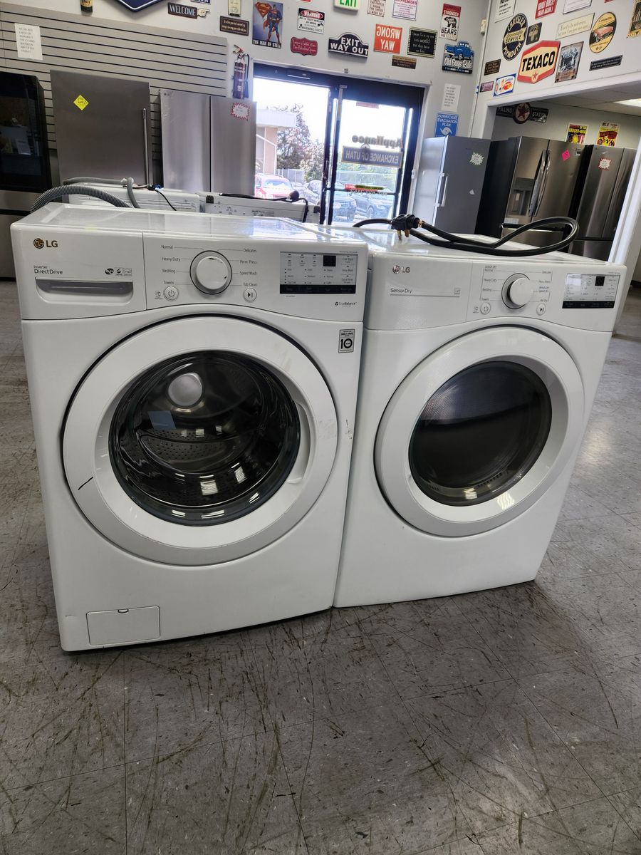 LG Front Load Washer and Dryer Set - White