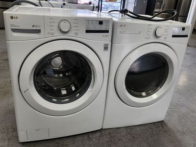 LG Front Load Washer and Dryer Set - White