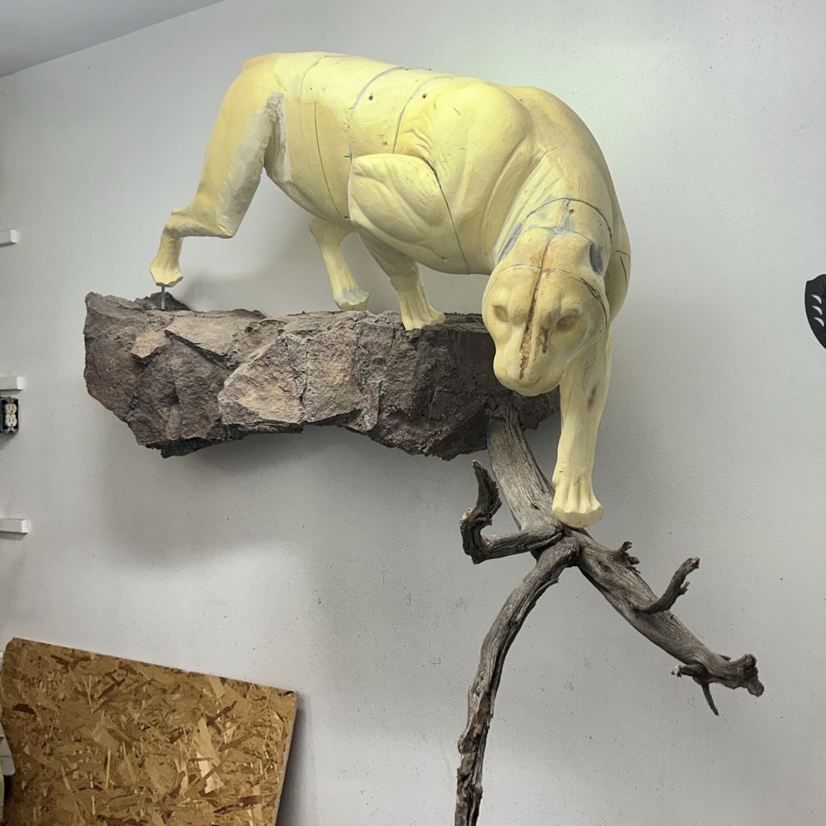 Mountain Lion Form With Custom Rock