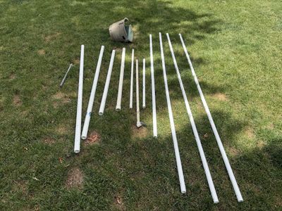 New and used sprinkler pipe and valve box