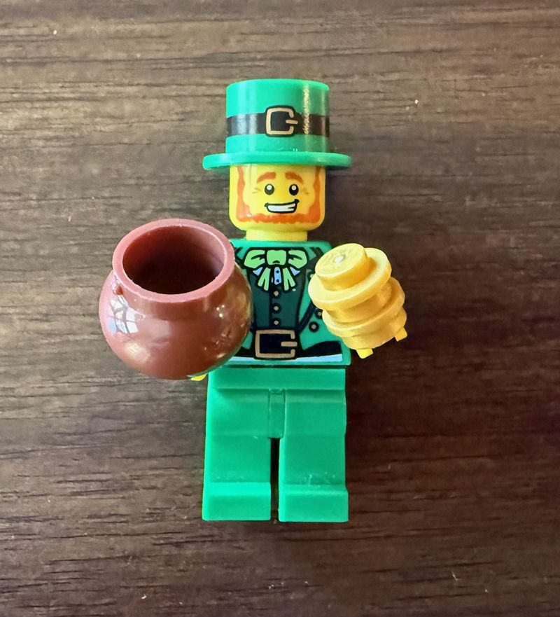 LEGO Leprechaun Minifigure 8827, Series 6, Irish, Saint Patrick's Day