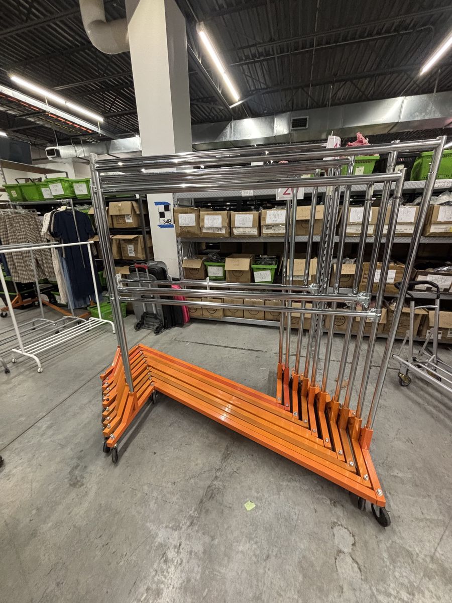 Double or Single Rail Rolling Clothing Racks