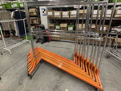 Double or Single Rail Rolling Clothing Racks