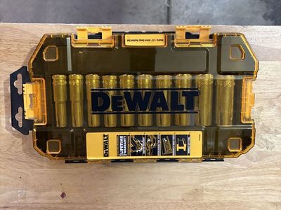 DeWalt Metric 1/2" Drive 6 Point Deep Sockets with case