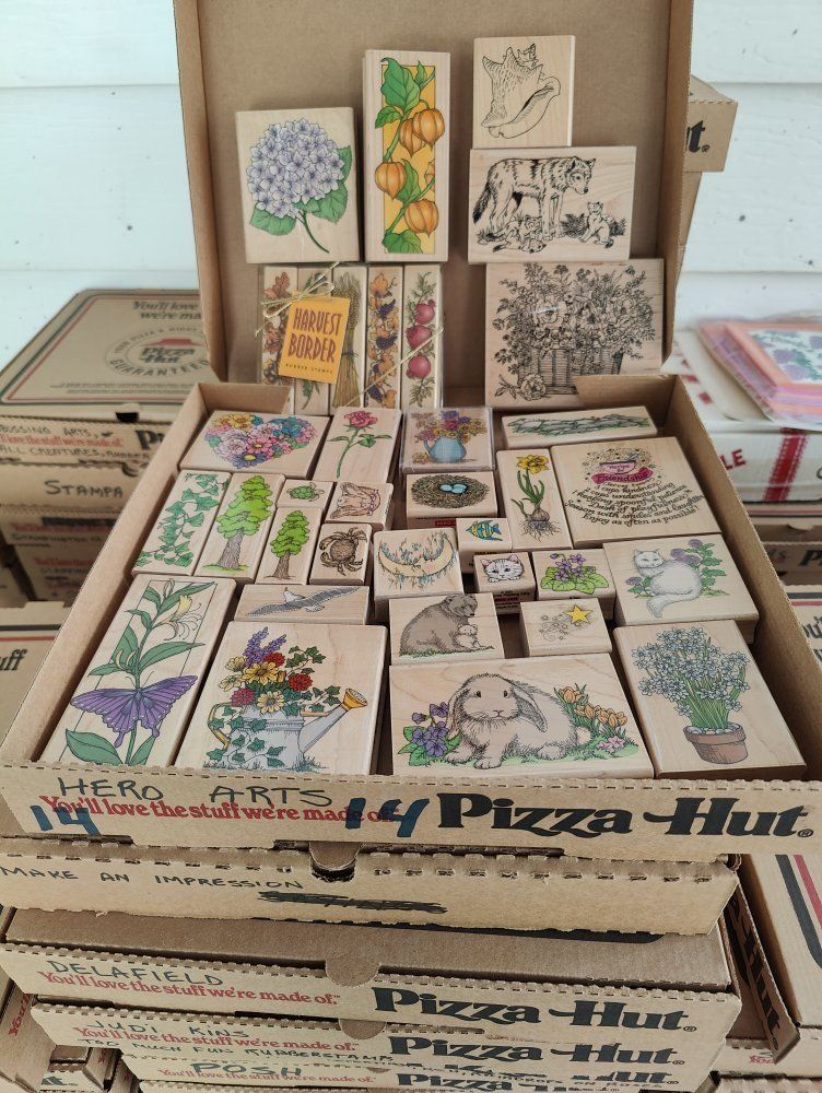 Box #14 of 65, New, old stock rubber stamps, designed mainly for people that like to make their own greeting cards.