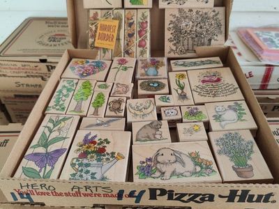 Box #14 of 65, New, old stock rubber stamps, designed mainly for people that like to make their own greeting cards.
