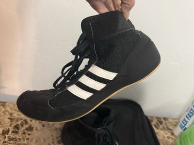 Adidas Combat Speed 4 Wrestling Shoes unisex-size 8 Black/White, Size Unknown, Used