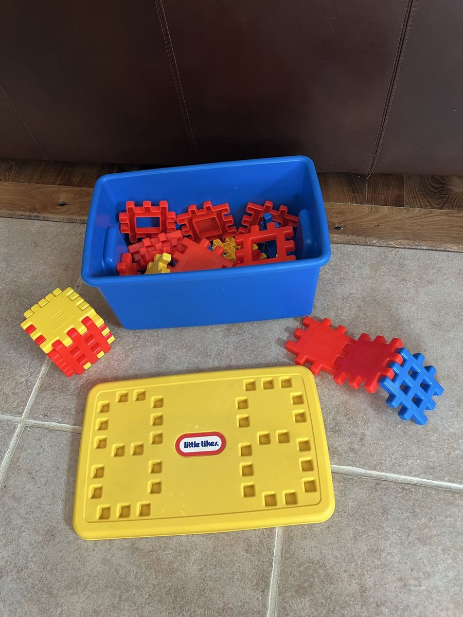 Old vintage Littke tikes waffle blocks to build with similar to legos