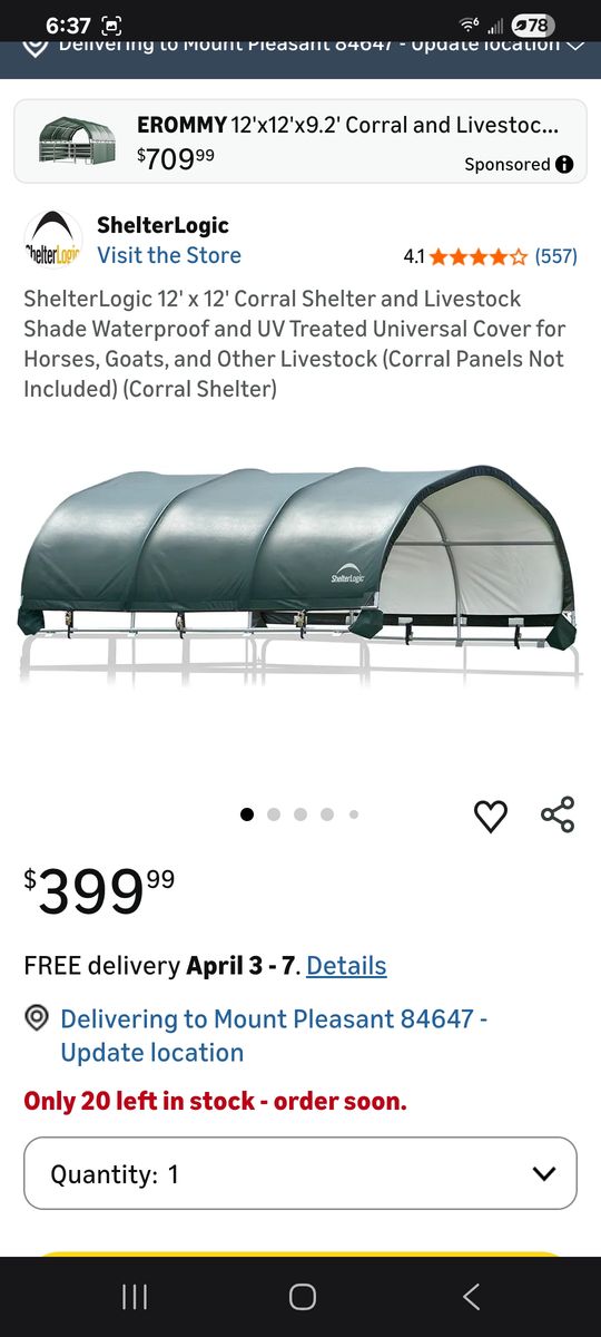 12x12 Shelter Logic. NEW in box