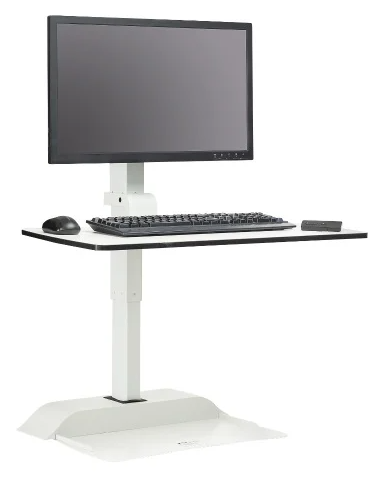 Electric Desktop Sit-Stand Workstation with Single Monitor Mount