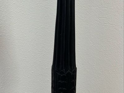 BLACK TALL WOOD CANDLESTICKS 30” TALL