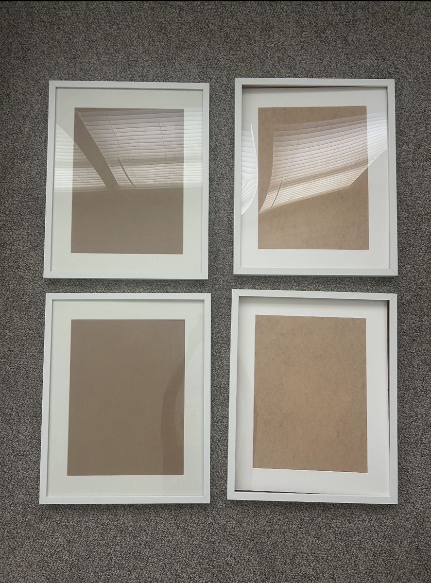 Set of 4 White Picture Frames 21”H x 17”W x 1.5”D