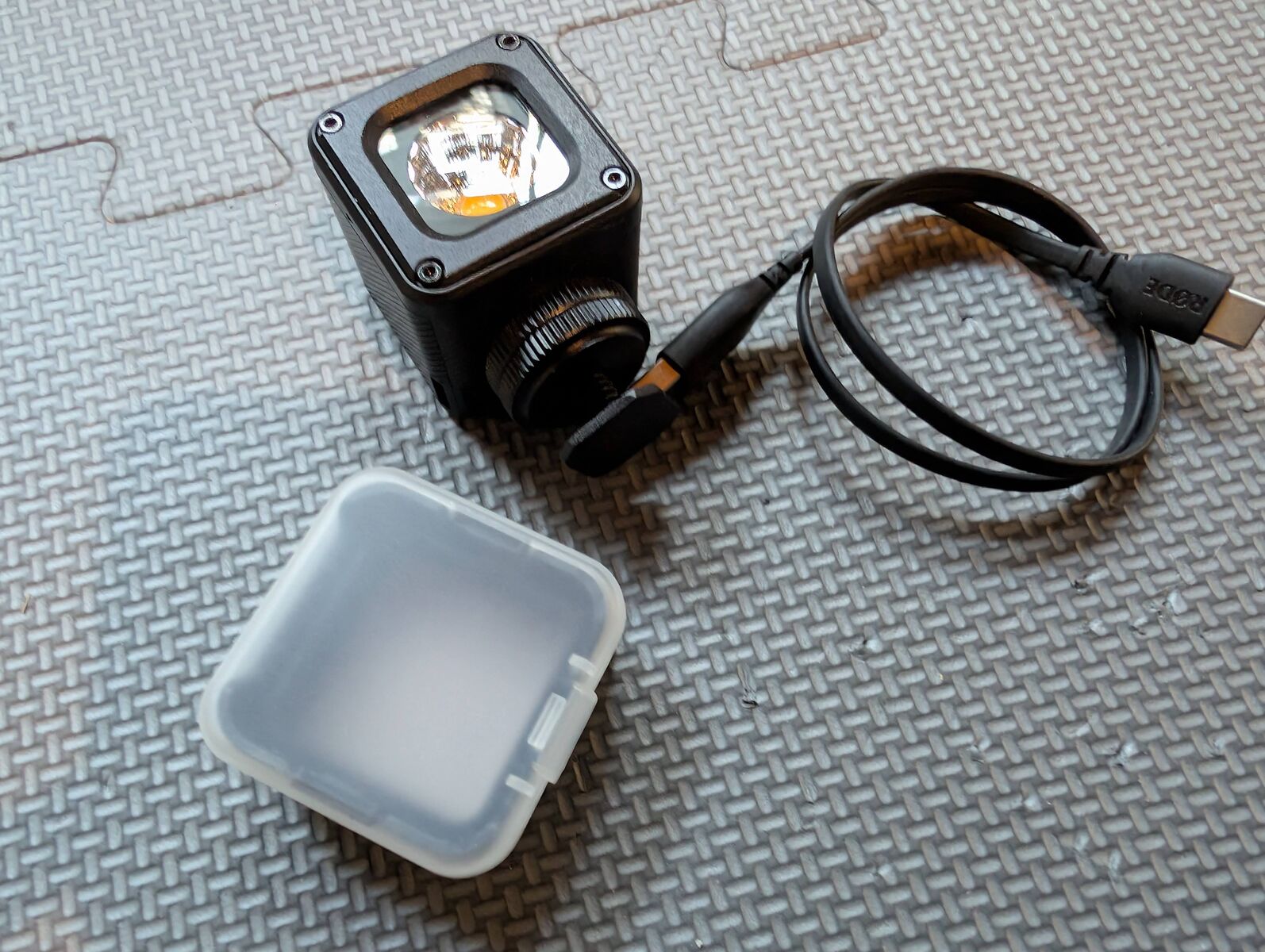 Rode Micro LED photography light with cold shoe mount and filters