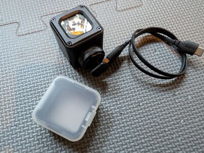 Rode Micro LED photography light with cold shoe mount and filters