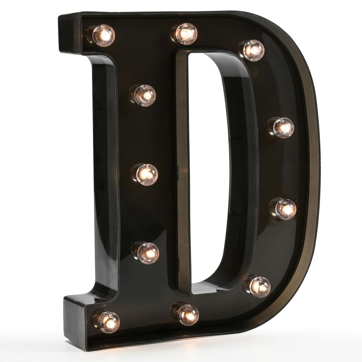 Light Up Black Alphabet Marquee Letters Sign LED Marquee Number Lights Sign for Night Light Home Bar Christmas S,A,D,E,S letters