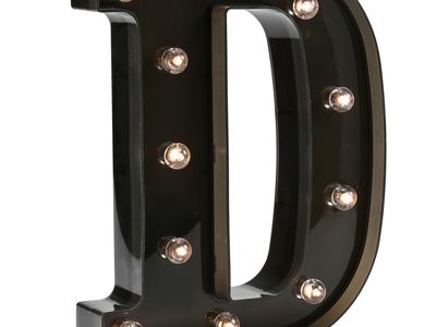 Light Up Black Alphabet Marquee Letters Sign LED Marquee Number Lights Sign for Night Light Home Bar Christmas S,A,D,E,S letters