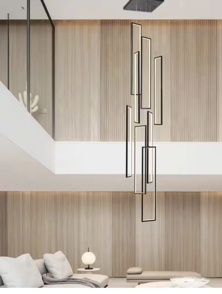 Chandalier With 8 rectangles LED