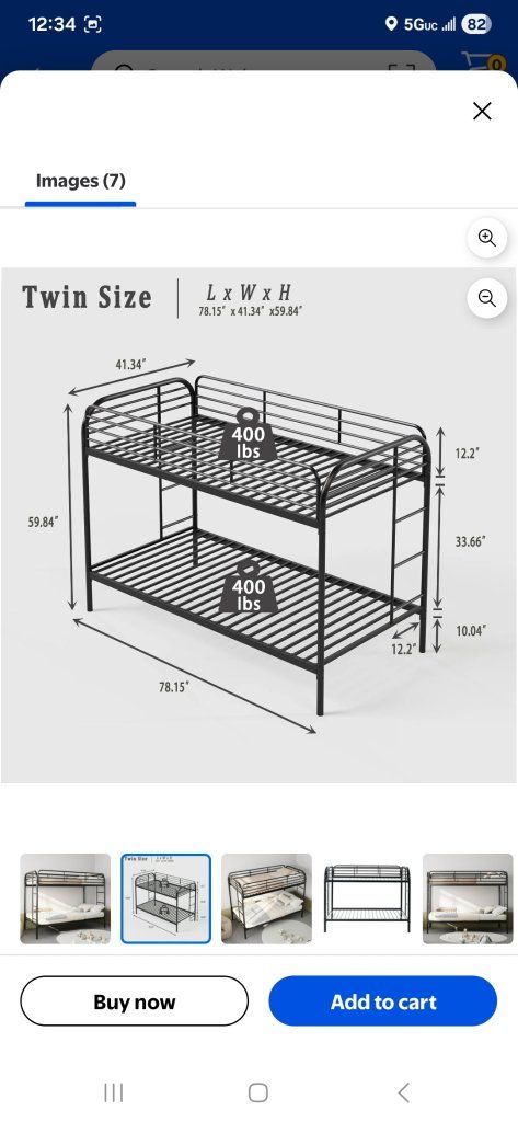 Twin Over Twin Bunk Bed