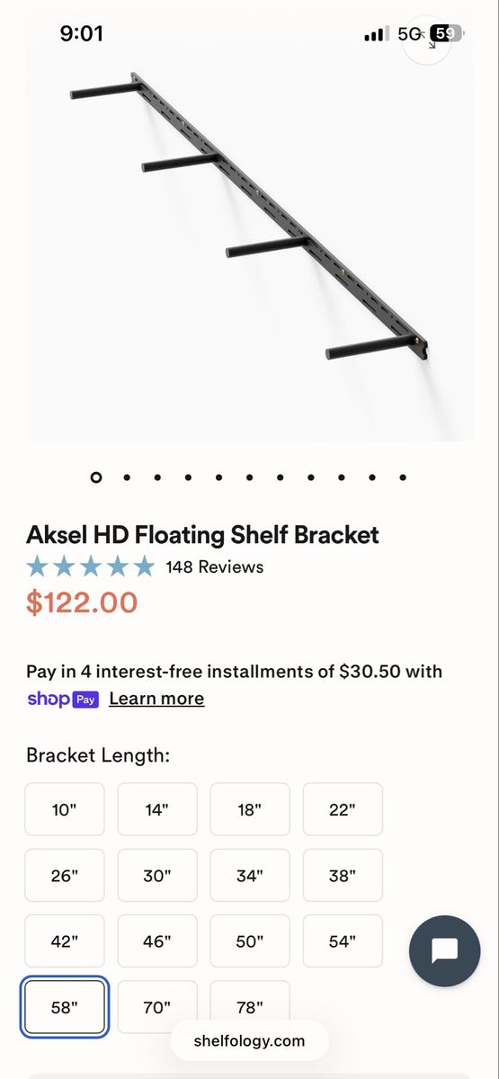 Floating shelf bracket mounts 