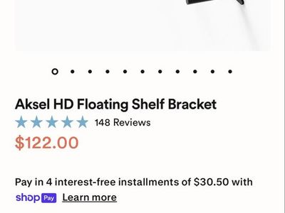 Floating shelf bracket mounts