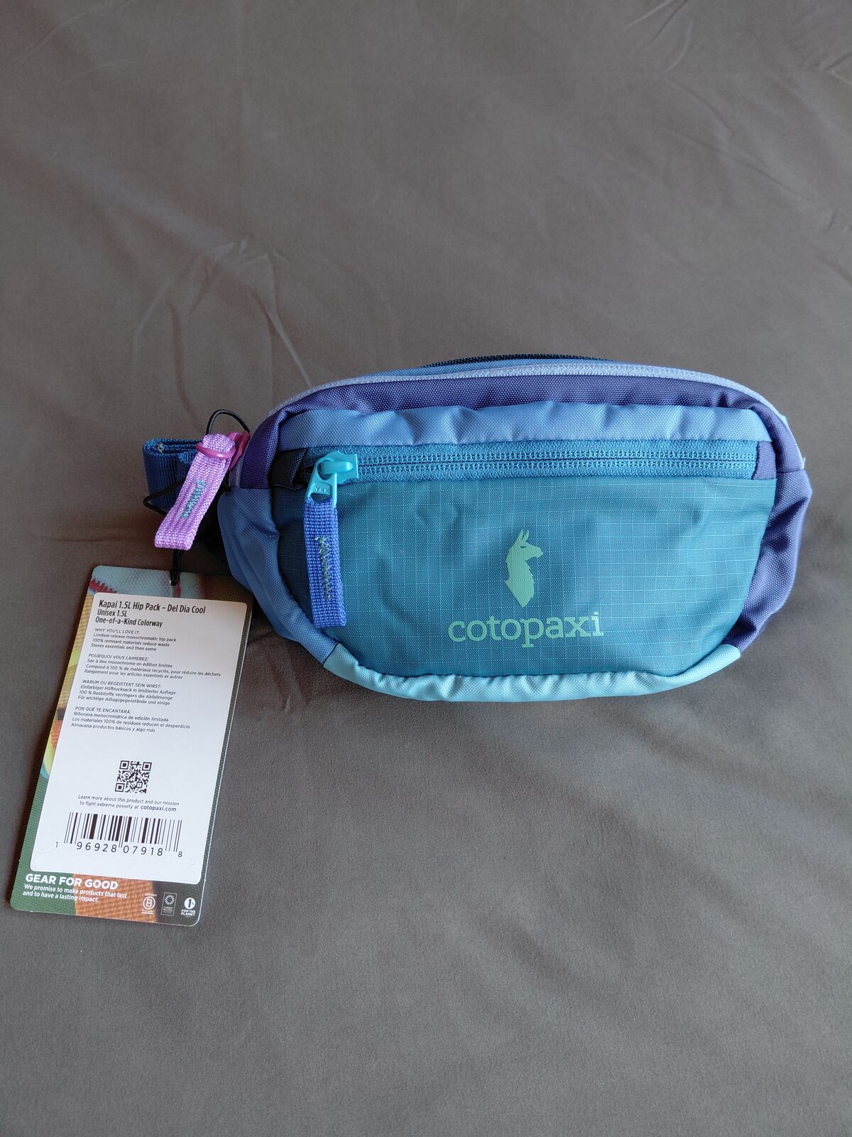 Cotopaxi Kapai 1.5L Hip Pack - New with Tags - Del Dia, One-of-a-kind blue colorway