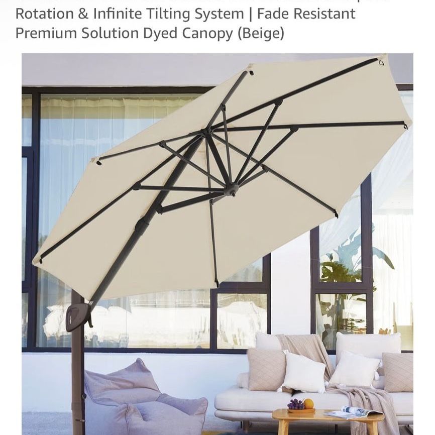 Outdoor Umbrella and Stand 