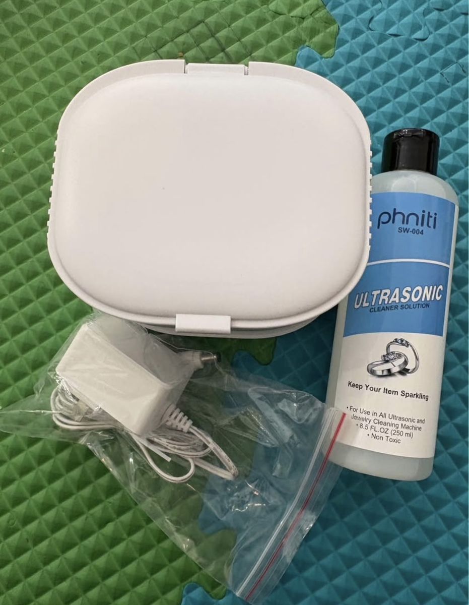 Ultrasonic Cleaner Machine with Solution and Power Adapter