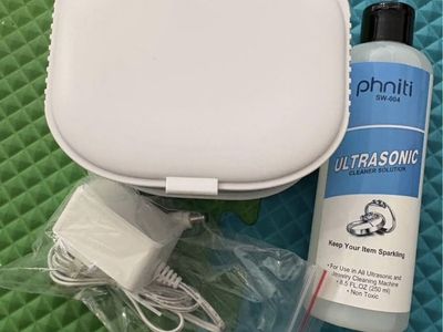 Ultrasonic Cleaner Machine with Solution and Power Adapter