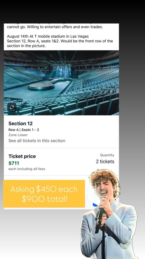 Benson Boone tickets-front row