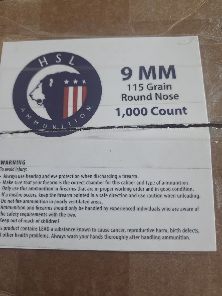HSL Brass 9mm ammo - 1000rounds