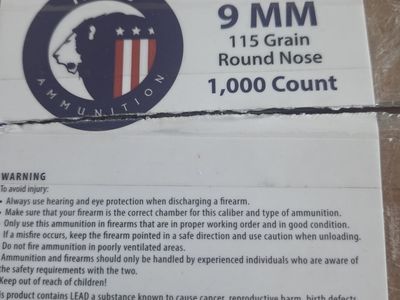 HSL Brass 9mm ammo - 1000rounds