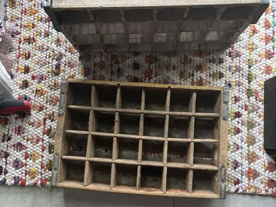 Vintage Coca Cola wooden soda bottle carriers