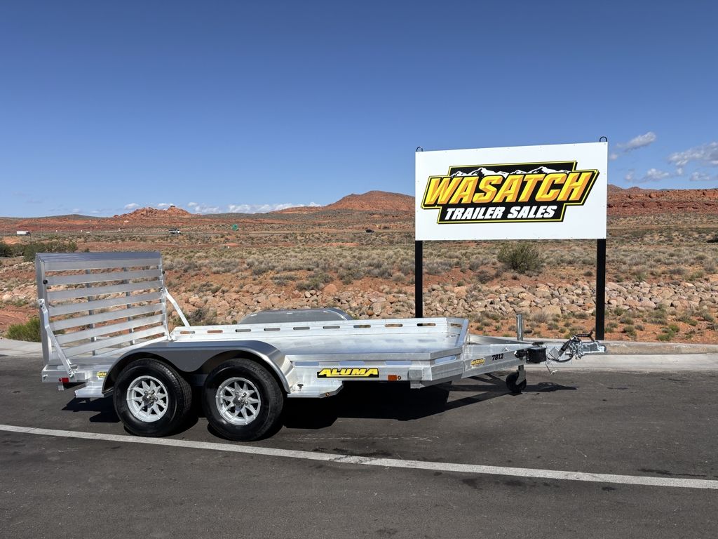 2027 Aluma 78''X12' Tandem Utility 7K with Straigh
