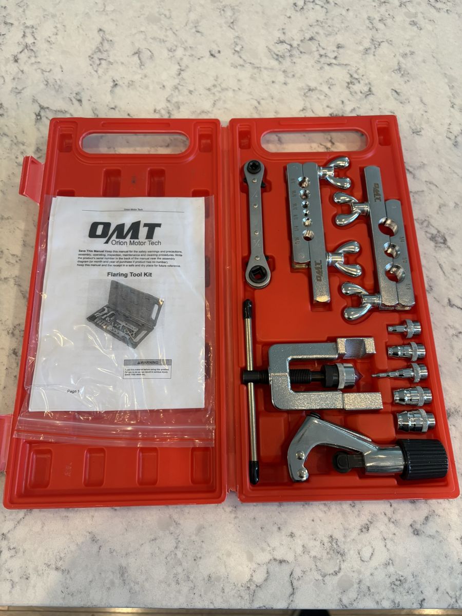 Single Flaring Tool & Swaging Tool Kit for HVAC Tubing