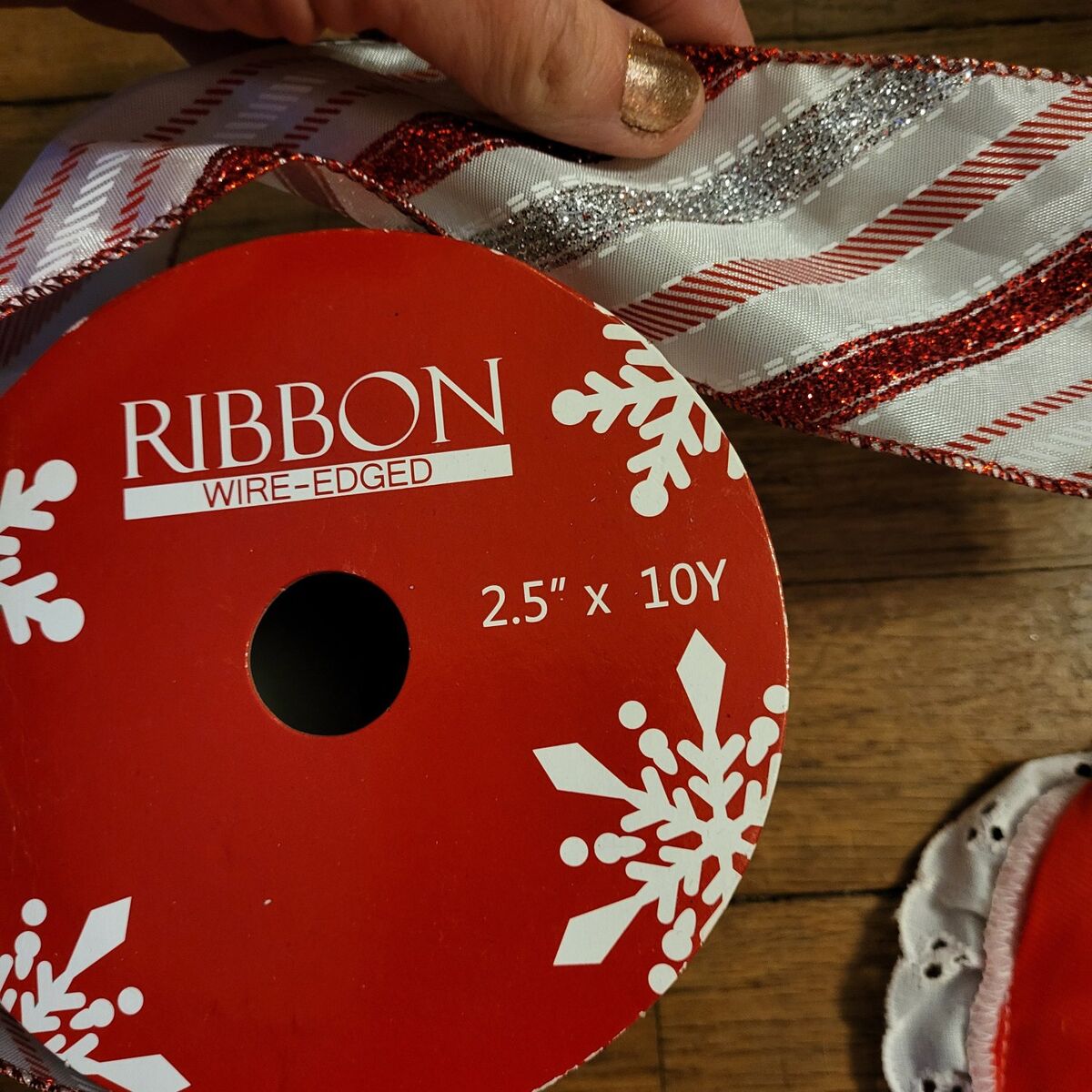 Big Roll of Christmas Ribbon