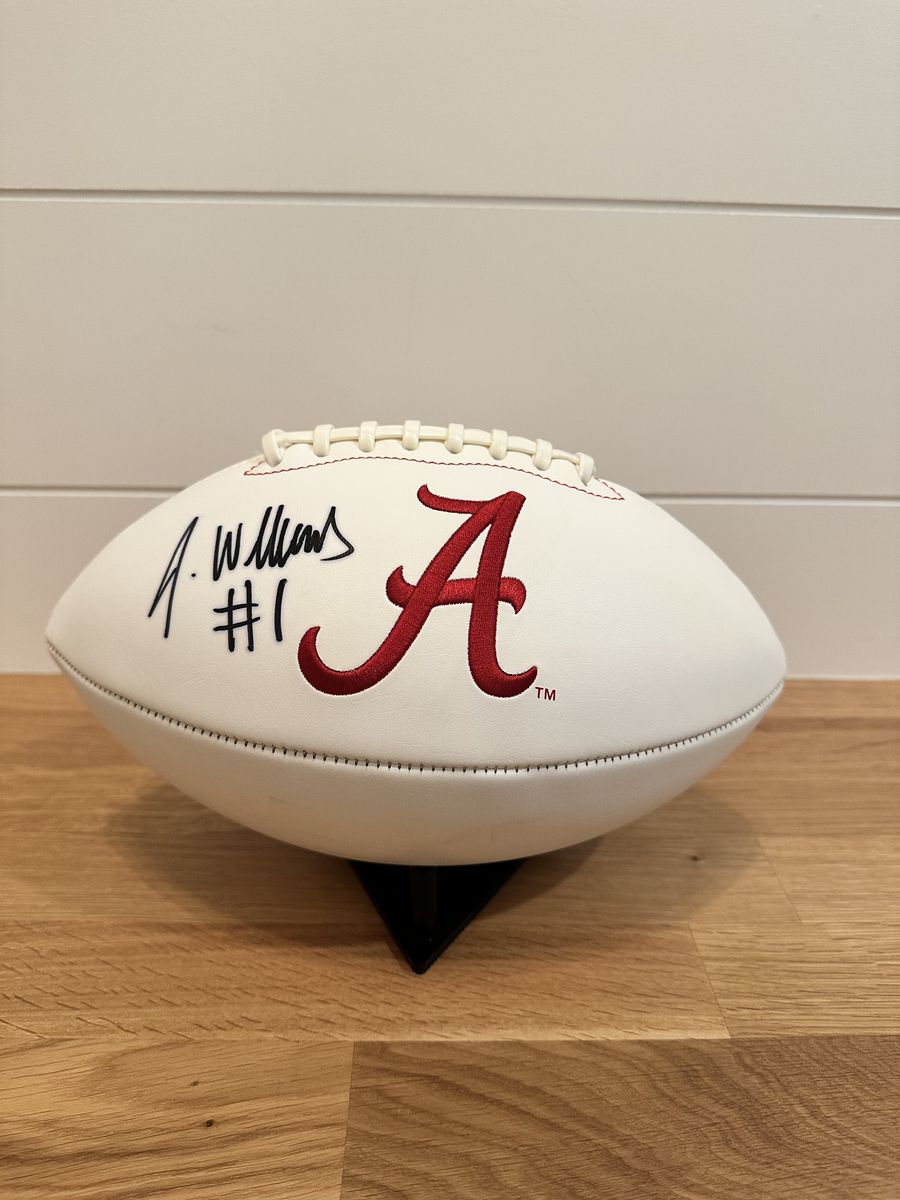 Jameson Williams Signed Alabama Crimson Tide Football — JSA Certified