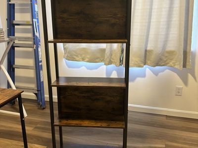 VASAGLE 5-Tier Industrial Bookcase with Steel Frame - 24.4"W x 65"H, Rustic Brown/Black