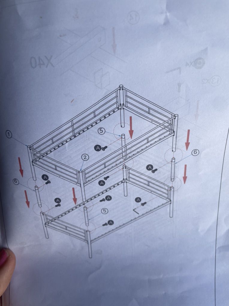 PeNding Black metal Bunk Bed