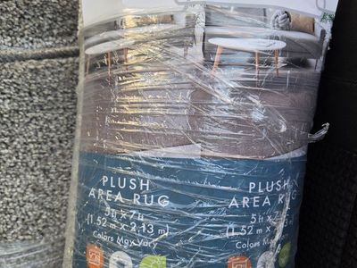 NEW LIfeproof Plush Area Carpet Rug - Lt. Sand 5' x 7'